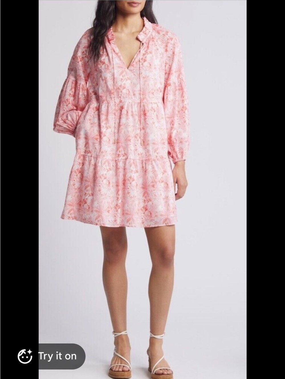 Tommy Bahama pink cotton mini dress